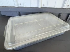 Vintage Rema Air Bake Double Wall Aluminum 13” X 9” X 2 1/4” Pan W/Lid NL