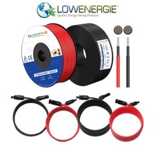 Solar Panel PV Cable with Solar Connector Plugs Pre-Crimped double insulated
