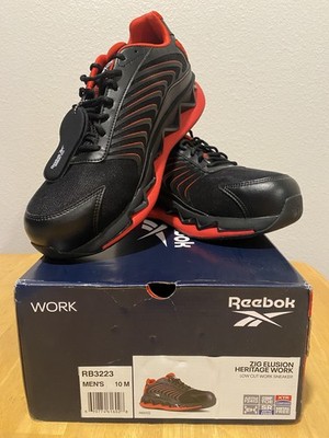 Reebok Zig Elusion Heritage Low Cut Work Black/Red Men s Size: 10M Comp Toe