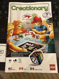 Lego #3844 Creationary Game box tray booklet cards see Description A Few Missing