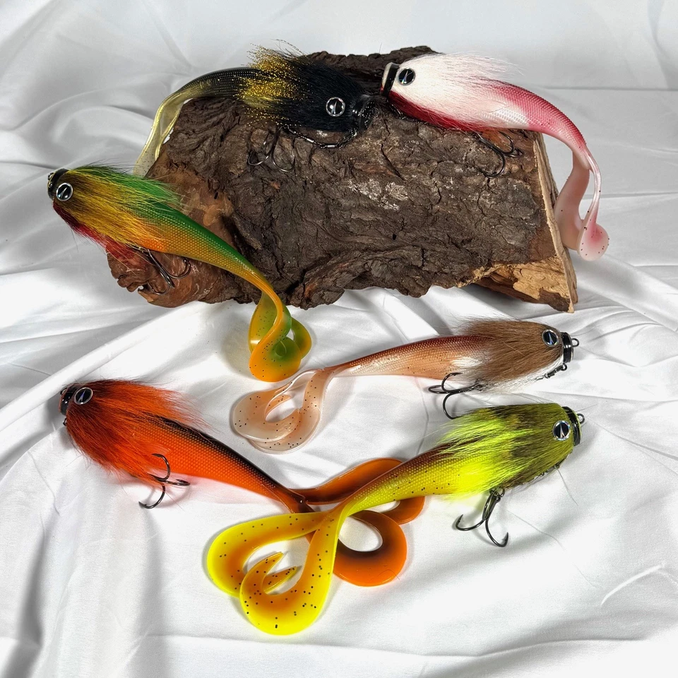 Rapala Soft Olio Prerigged 8" 20cm 55g VMC Mustache Jigkopf & Pike Chain Köder