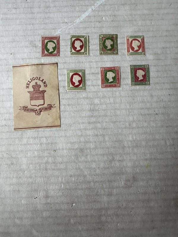 Heligoland Stamps  Collection Of 7 Used And Unused Nice Group No Faults