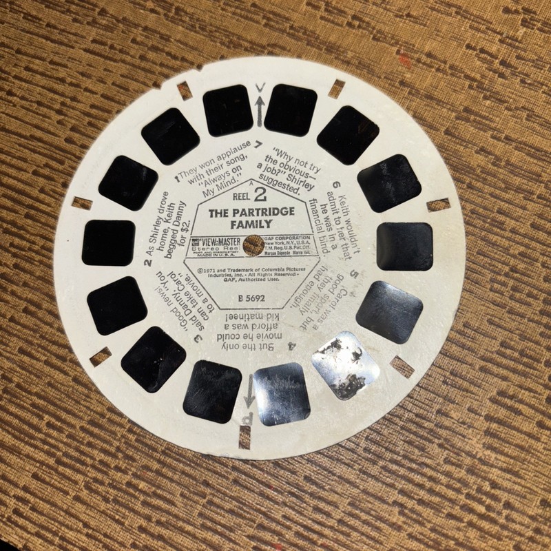 View-Master B569, The Partridge Family, TV Show, Reel 2