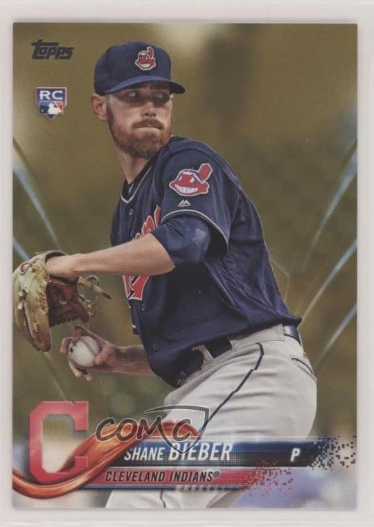 2018 Topps Update Gold 1355/2018 Shane Bieber #US198 Rookie RC c6q