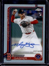 2025 Topps Chrome Mickey Gasper Auto Autograph RC Refractor #/499 Red Sox Rookie