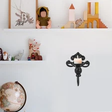 Iron Wall Candle Holder Vintage Style for Decorative Ambiance Lighting