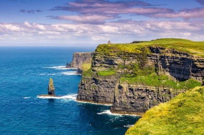 Wandbild: Cliffs of Moher Ireland travel traveling sea nature tourism [...]