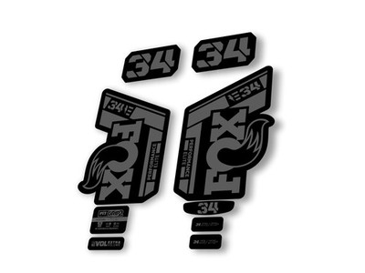 Fox 34 2022 Performance Elite E Bike Fork Decals Suspension Sticker Gray