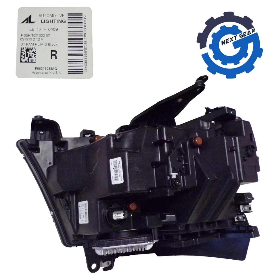 Conjunto de farol de LED dianteiro direito Mopar fabricante de equipamento original 2019-2024 RAM 1500 TRX 68533274AB - Imagem 2 de 4