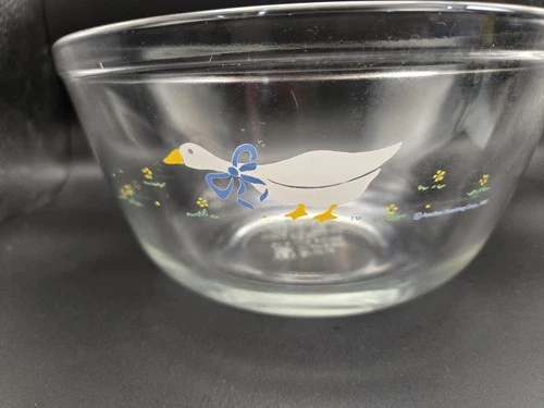 Anchor Hocking Goose 8in Mixing Bowl Farm Country Goose  VTG