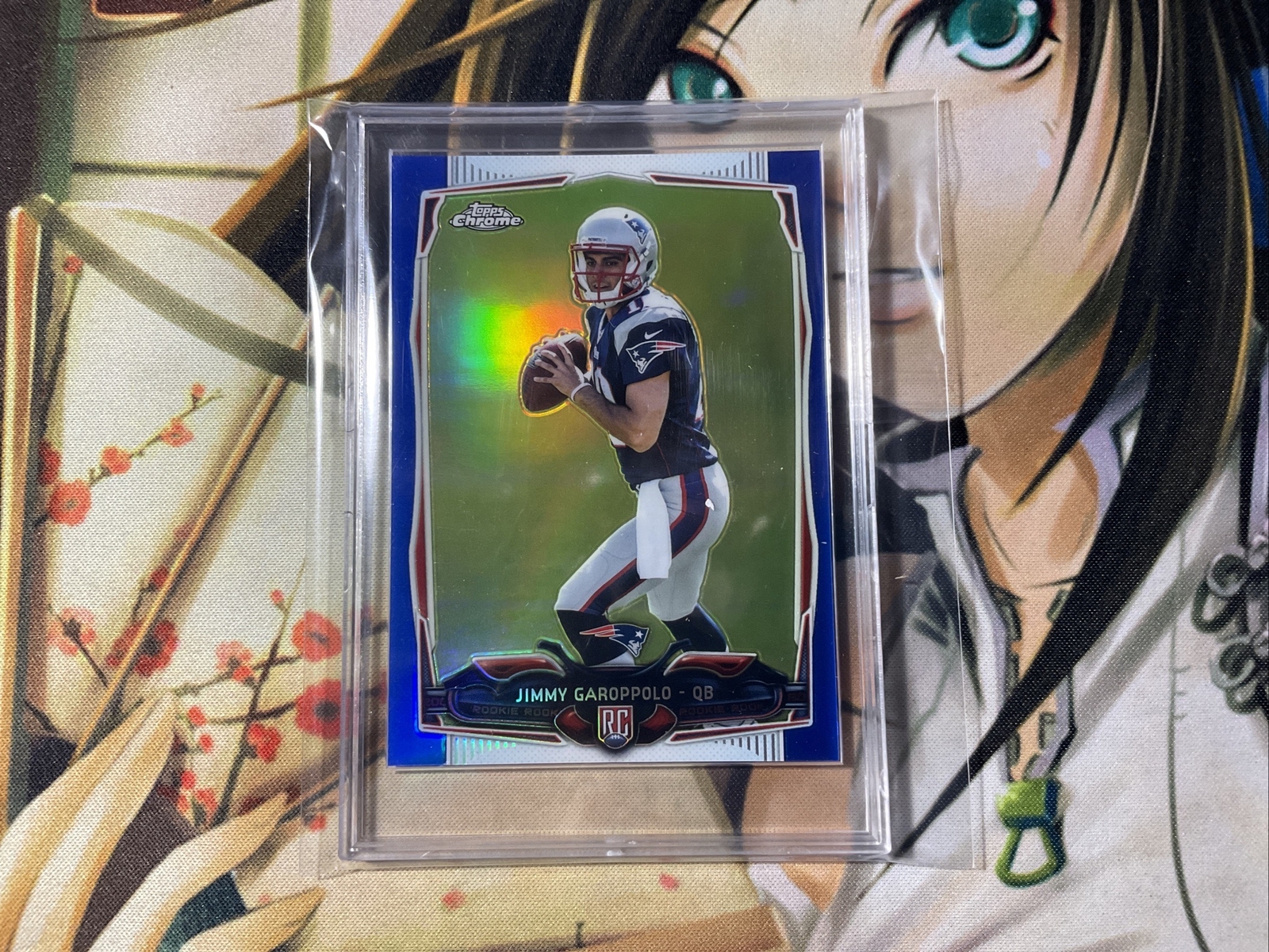 2014 TOPPS CHROME FOOTBALL. RC BLUE REFRACTOR JIMMY GAROPPOLO RC 123/199