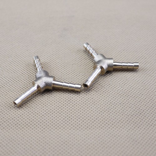 2pcs Way Brass Hose Barb Fitting Pipe Tubing Splicer Fuel Water Gas Air 1/8" Y-3 - Picture 5 of 7