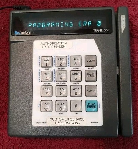 Verifone Tranz 330 Credit Card Reader Terminal w/AC Adapter Powers On - Picture 2 of 4