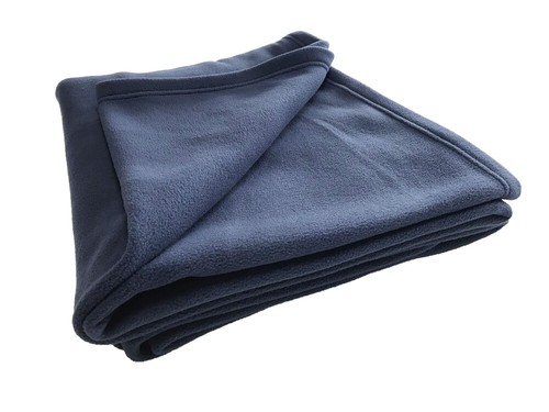 Blanket - Polar Fleece - Navy - Australian Made - Picture 4 of 4