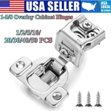1-3/8 Cabinet Hinges Overlay Soft Close Face Frame 105° Compact Handware LOT