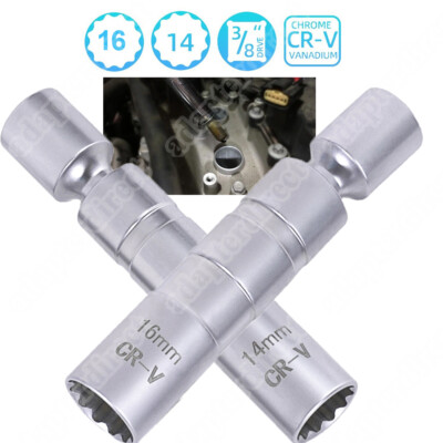 Magnet Zündkerzenschlüssel 14mm 16mm 3/8'' Zündkerzen Glühkerzen Zwölfkant 97mm