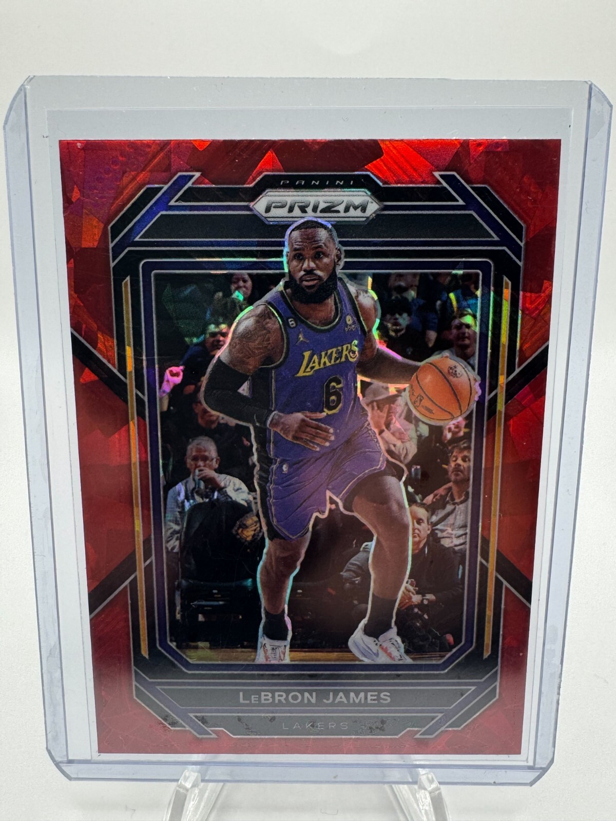 2022-23 Panini Prizm LeBron James Prizm Red Ice #134 Lakers