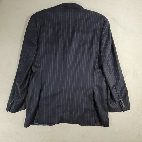 Burberry London Blazer Mens 40R Navy Worsted Wool double vented Union Made USA - Picture 10 of 16