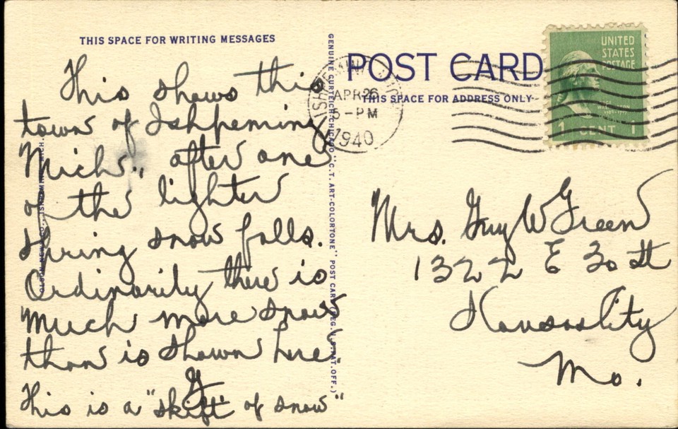 Mather Inn Ishpeming Michigan MI vintage postcard mailed 1940 eBay