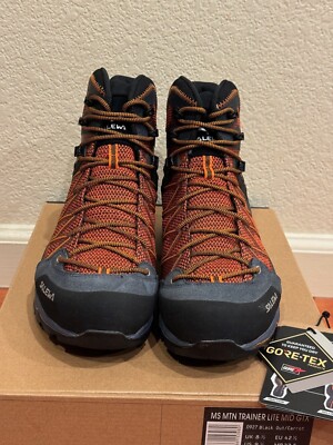 Salewa MS Mtn Trainer Lite Mid Gtx 613590927 Black Out Carrot US 9.5
