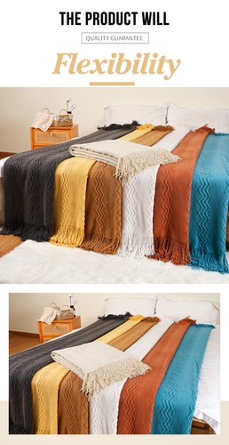 Trendy Style Knitted Afghan Throw Blanket Sofa Bed Couch Winter Warmer-1026 - Picture 4 of 19