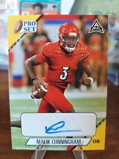2021 Pro Set MALIK CUNNINGHAM Auto Yellow Parallel #PS-MC1 Louisville HOT ROOKIE