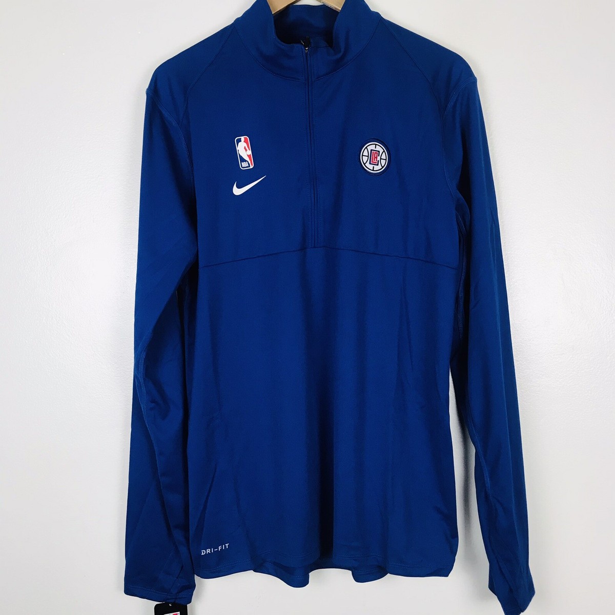 Nike Los Angeles Clippers Men's s Sz M-T 1/2 Zip Pullover Blue