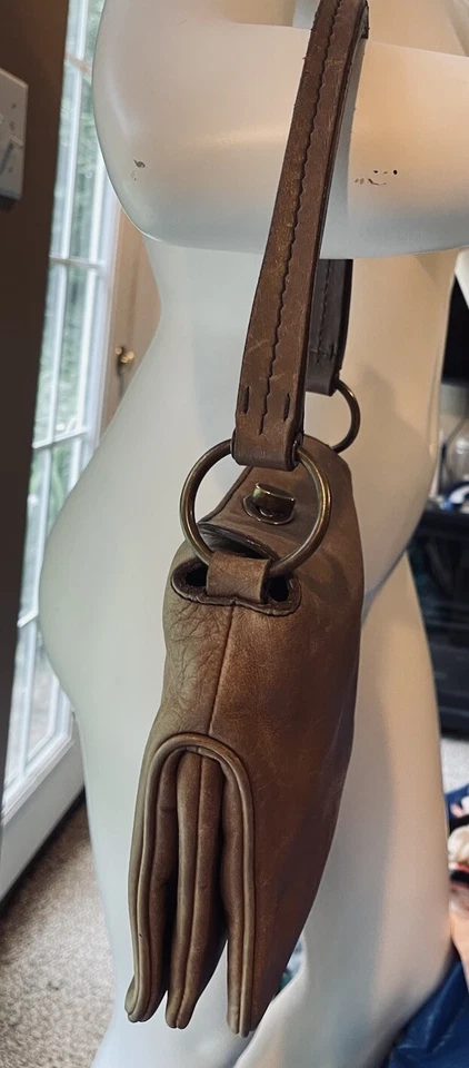 BOLSA DE MÃO DE COURO MIU MIU NAPPA marrom vintage anos 90 autêntica bolsa rara - Imagem 4 de 4