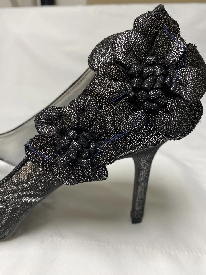 Корсажные туфли Ruby Shoo Donna Peeptoe серебристые пушечный металл олово свадебные размер 8 - Изображение 3 из 4