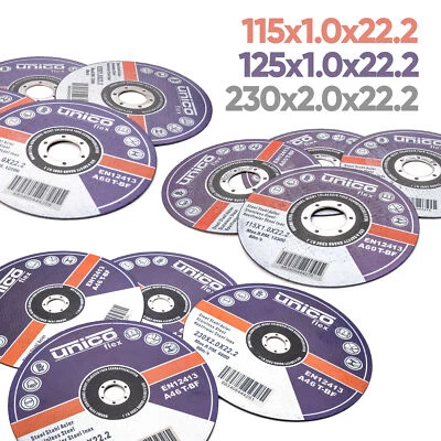 UNICO Trennscheiben 1mm Flexscheibe Inox Edelstahl Metall Extradünn 115 125 230 mm