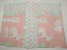 Lot 4 Handmade Easter Bunny Handkerchief