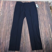 Perry Ellis Portfolio NEW Men Slim Fit Stretch Dress Pant Golf Navy Blue 36x32
