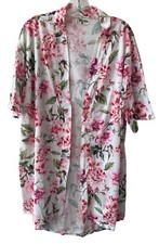 Show Me Your Mumu Floral Kimono Robe Duster Pink Roses Cottagecore One Size