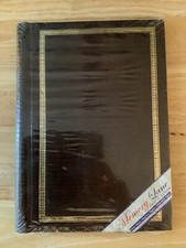 Photo Album Magnetic Pages 8 Sheets/16 Pages  Memory Lane  Brown Gold Accent