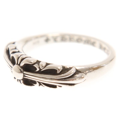 CHROME HEARTS BABY CLASSIC BABY CLASSIC FLORAL CROSS RING SILVER