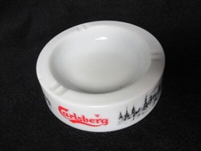 Carlsberg White Ceramic Pub Ashtray, 18.5cm Diameter