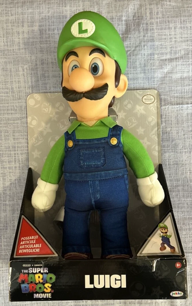 Jakks pacific Super Mario Bros. le film peluche Luigi 30 cm