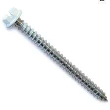 Mobile Home Parts Direct 1- 1/2" #8 Hex Head Screws White (50 Pack)