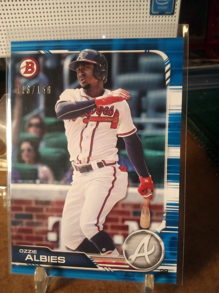Ozzie Albies 2019 Topps Bowman Blue /150 Braves - Image 2 of 4