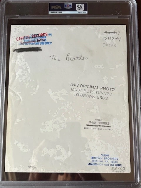 レアオリジナルビートルズ 1963 キャピタルレコード写真PSA - 画像2/2