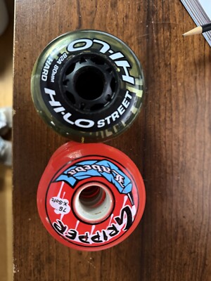 (4) Labeda  76 x-soft  (4 )Bauer Hi-lo 82A 80 MM Hard inline skating wheels