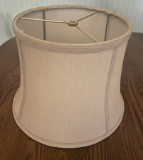 Light Beige Color Fabric Lamp Shade Bell Shape 10  Tall