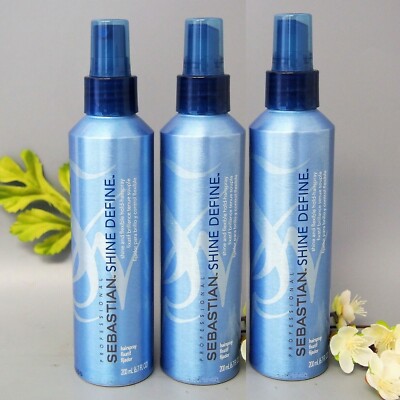 3 PACK  Sebastian Professional Shine Define Spray 6.7oz / 200ml