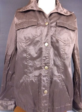 Ruby Red Snap Front Blazer/Jacket Metallic Brown Shimmer Size 14.      B13 