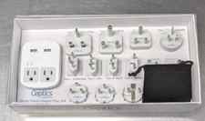 Ceptics World Travel Adapter Kit  2 USB + 2 US Outlets  13 Adapter Set Pre-owned