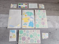 Mrs. Grossman Retired Stickers Baby Clothes Trains Toys Bubbles Safety Pins #48