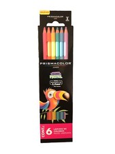 Prismacolor Colored Pencils Set of 6 Pastel Colors Soft Core Art Pencils NIP