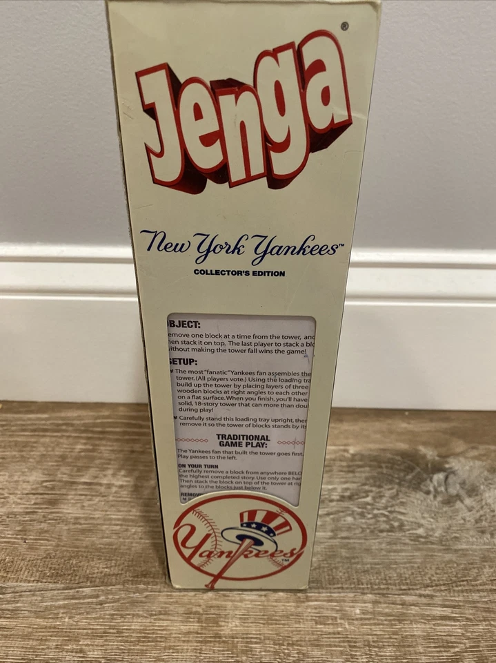 Official New York Yankees Jenga Collectors Edition Wooden Blocks Crafter MLB  - Image 4 of 4