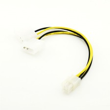 1pc ATX P4 12V CPU PSU To Dual 4 Pin Molex Power Internal PC Power Adaptor Cable