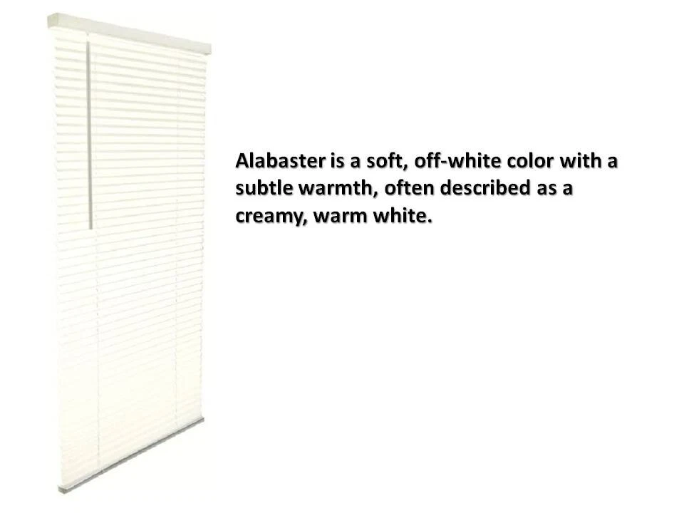 Living Accents Cordless Mini-Blinds Vinyl 1" - White or Alabaster Color - Image 3 of 3